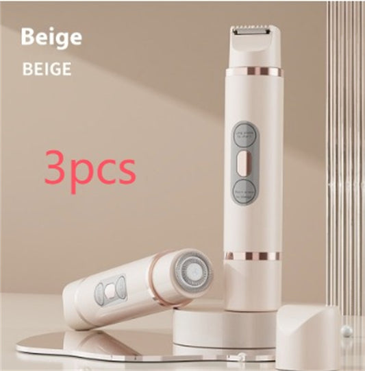 Dual-Head Electric Shaver Painless Women'S Epilator Bikini Hair Removal Device Automatic Hair Trimmer Underarm Facial Lips Leg
