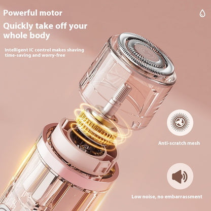 Dual-Head Electric Shaver Painless Women'S Epilator Bikini Hair Removal Device Automatic Hair Trimmer Underarm Facial Lips Leg