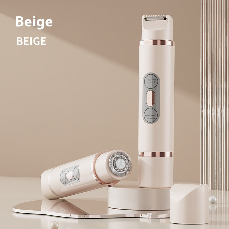 Dual-Head Electric Shaver Painless Women'S Epilator Bikini Hair Removal Device Automatic Hair Trimmer Underarm Facial Lips Leg