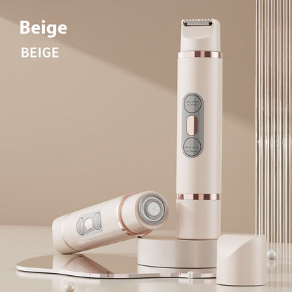 Dual-Head Electric Shaver Painless Women'S Epilator Bikini Hair Removal Device Automatic Hair Trimmer Underarm Facial Lips Leg