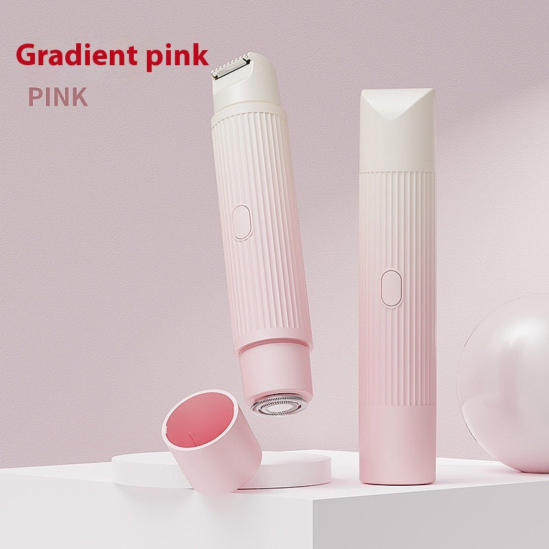 Dual-Head Electric Shaver Painless Women'S Epilator Bikini Hair Removal Device Automatic Hair Trimmer Underarm Facial Lips Leg