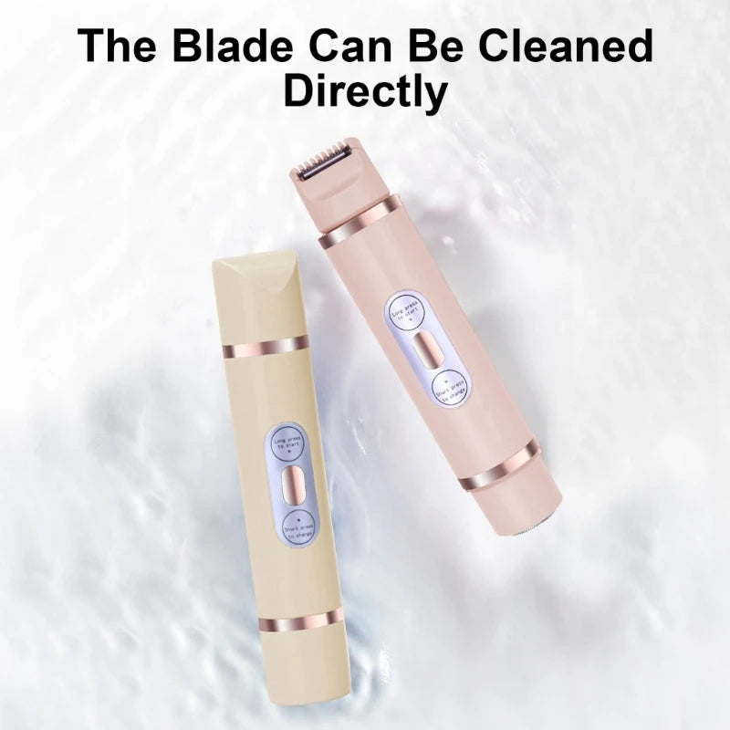 Dual-Head Electric Shaver Painless Women'S Epilator Bikini Hair Removal Device Automatic Hair Trimmer Underarm Facial Lips Leg